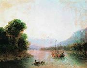 Ivan Aivazovsky The Rioni River in Georgia oil